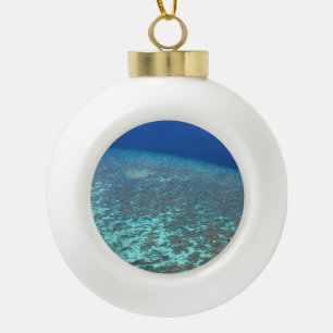 Spaß-festliche Malediven-Ozean-Riffe Keramik Kugel-Ornament