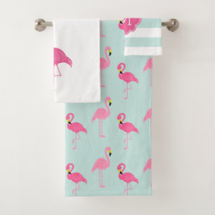 Spaß-Flamingo-Muster Badhandtuch Set