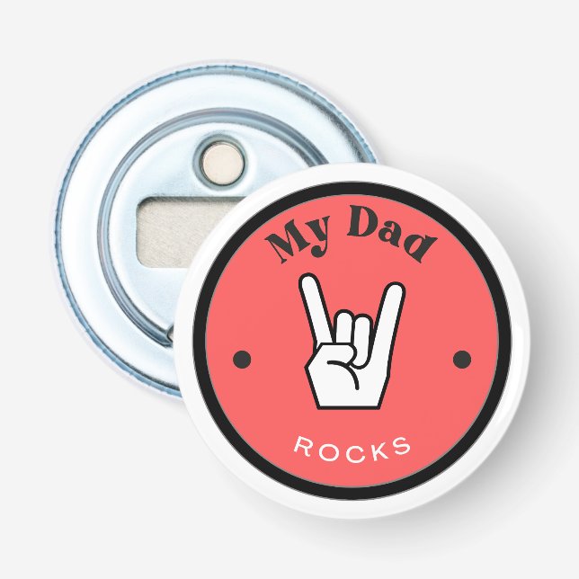 Spaß! Flaschenöffner - Mein Vater ROCKS! (Vorderseite)