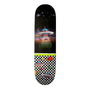Spaß-fliegende Untertasse mit Planeten Skateboard