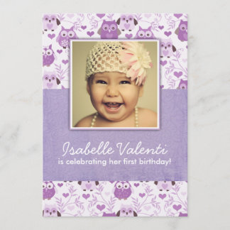 Spaß-Foto-Eulen-Geburtstags-Party Einladungs-12x18 Einladung