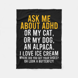 Spaß Fragte mich über Adhd Autismus Mental Health  Fleecedecke