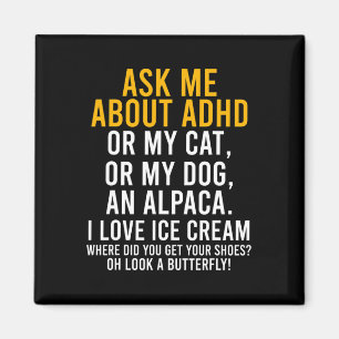 Spaß Fragte mich über Adhd Autismus Mental Health  Magnet