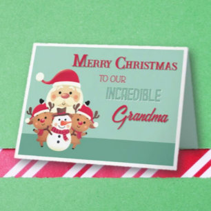 Spaß! Frohe Weihnachten Oma Karte