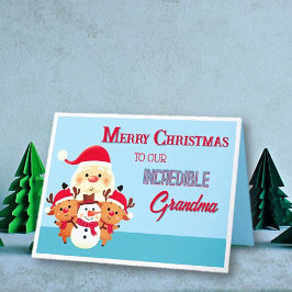 Spaß! Frohe Weihnachten Oma Karte