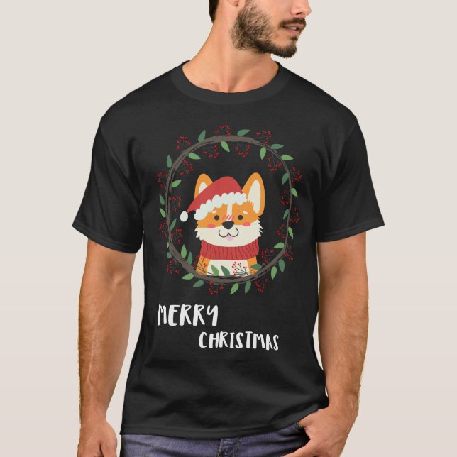 Spaß frohe Weihnachten Weihnachten Welpe T-Shirt (Vorderseite)