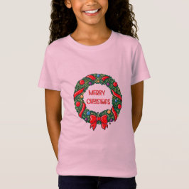 Spaß frohe Weihnachten Whimsical Reef Red Bow Mode T-Shirt