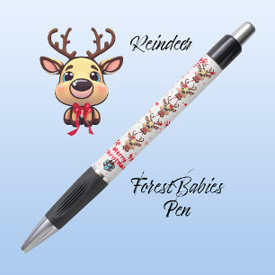 Spaß frohe Weihnachts-Rentier Cartoon Xmas Deer 🦌 Kugelschreiber
