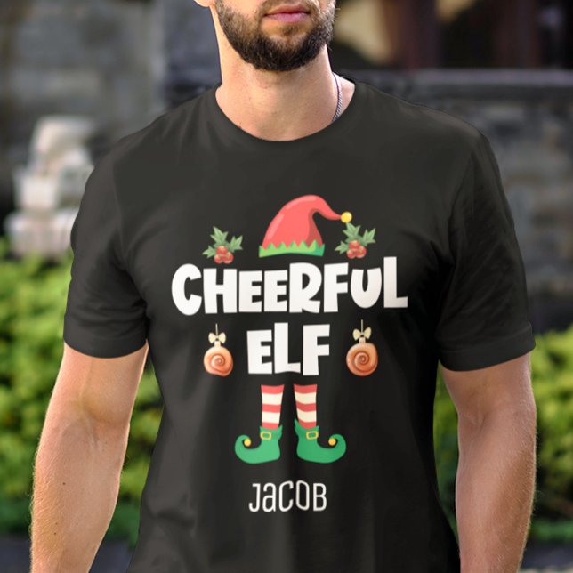 Spaß fröhlich elf lustige Weihnachts-Benennung T-Shirt (Von Creator hochgeladen)