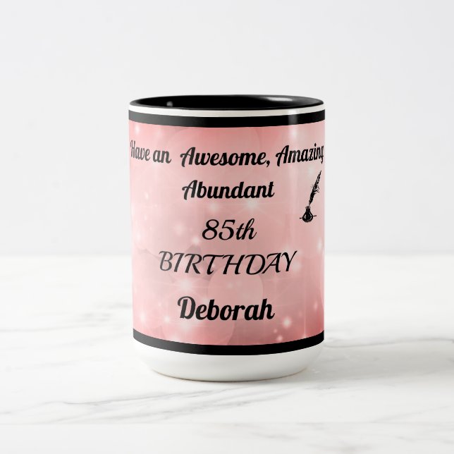 Spaß Funkelnd Personalisiert 85. Geburtstag Tasse (Mittel)