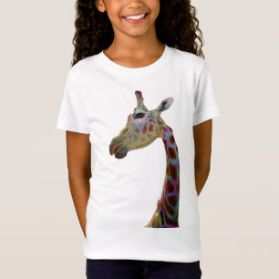 Spaß funky bunter Giraffe T - Shirt