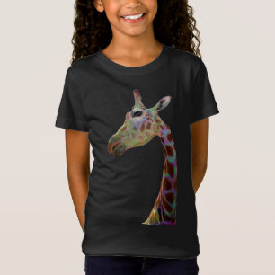 Spaß funky farbenfrohe Giraffe T-Shirt