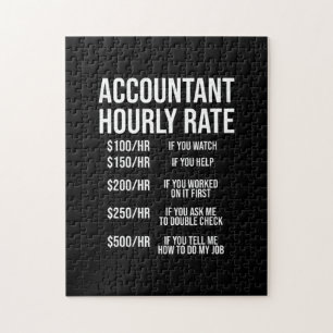 Spaß "Funny Accountant Stundensatz Accounting CPA Puzzle