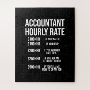 Spaß "Funny Accountant Stundensatz Accounting CPA" Puzzle