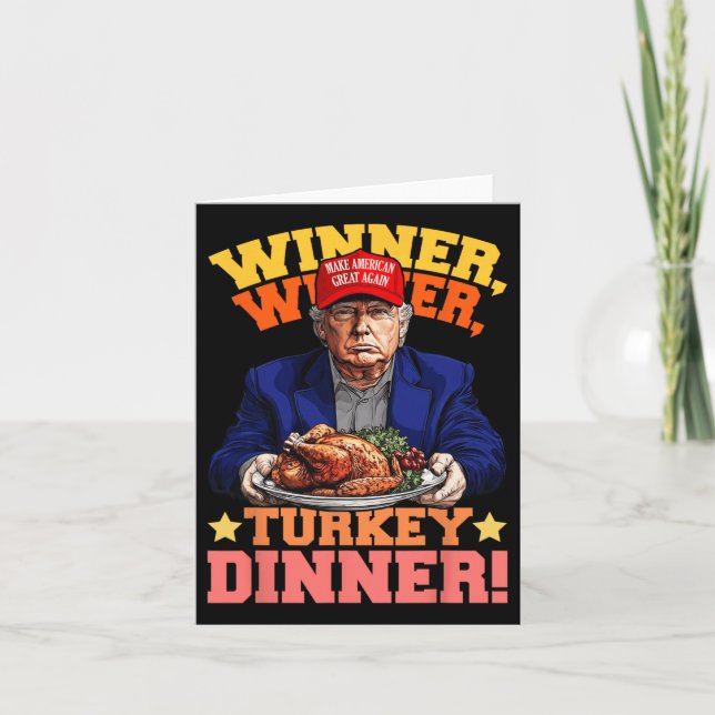 Spaß Funny Trump Gewinner Türkei Abendessen als Karte (Vorderseite)