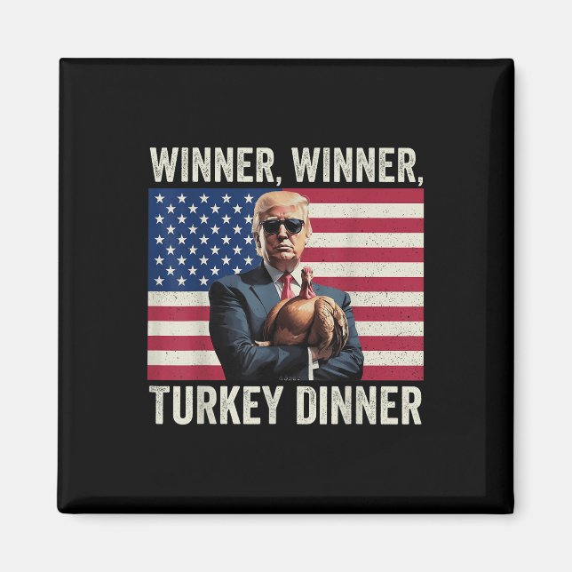 Spaß Funny Trump Gewinner Türkei Abendessen als Magnet (Vorne)