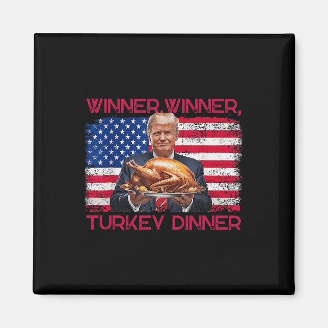 Spaß Funny Trump Gewinner Türkei Abendessen als Magnet (Vorne)