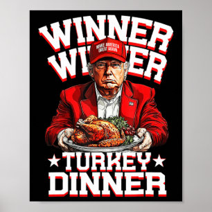 Spaß Funny Trump Gewinner Türkei Abendessen als Poster