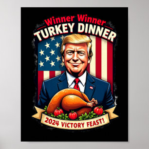 Spaß Funny Trump Gewinner Türkei Abendessen als Poster