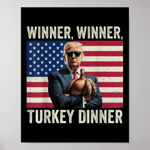 Spaß Funny Trump Gewinner Türkei Abendessen als Poster