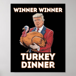 Spaß Funny Trump Gewinner Türkei Abendessen als Poster