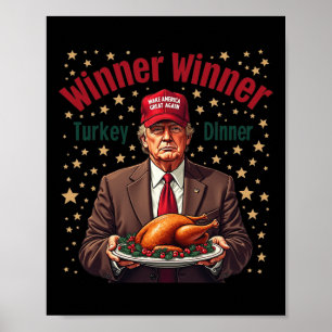 Spaß Funny Trump Gewinner Türkei Abendessen als Poster