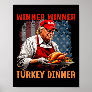 Spaß Funny Trump Gewinner Türkei Abendessen als Poster