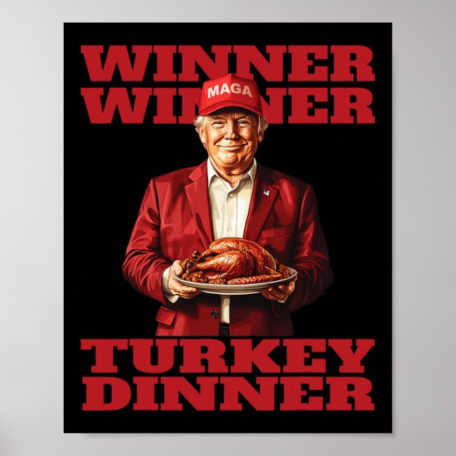 Spaß Funny Trump Gewinner Türkei Abendessen als Poster (Vorne)
