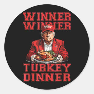 Spaß Funny Trump Gewinner Türkei Abendessen als Runder Aufkleber