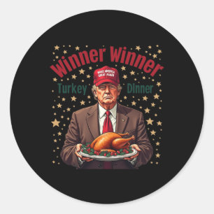 Spaß Funny Trump Gewinner Türkei Abendessen als Runder Aufkleber