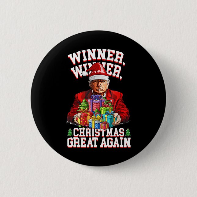 Spaß Funny Trump Gewinner Weihnachts-Gewinner Groß Button (Vorderseite)