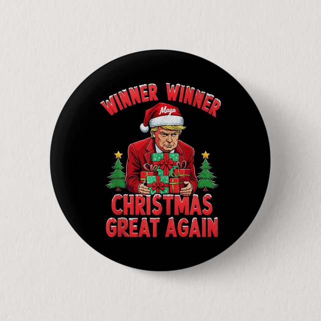 Spaß Funny Trump Gewinner Weihnachts-Gewinner Groß Button (Vorderseite)
