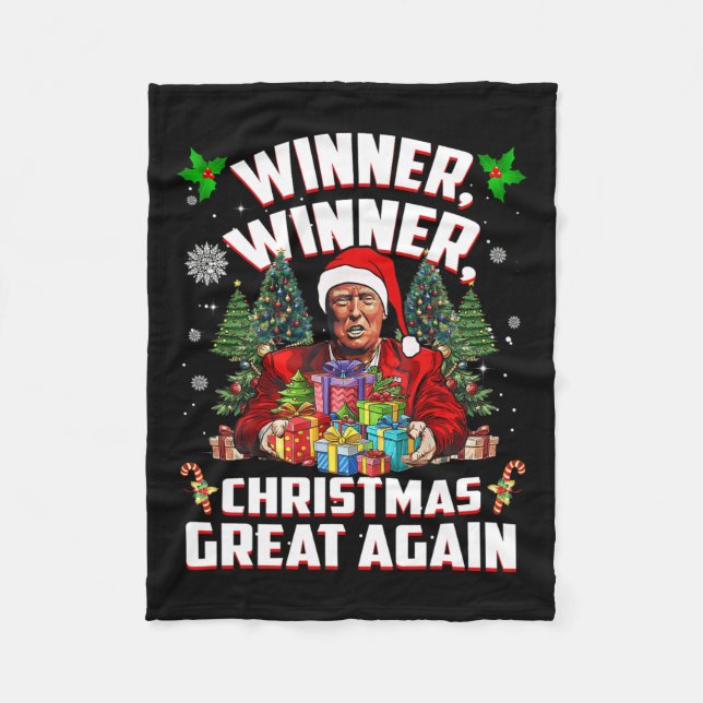 Spaß Funny Trump Gewinner Weihnachts-Gewinner Groß Fleecedecke (Vorderseite)