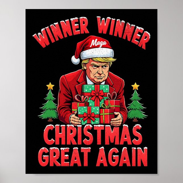Spaß Funny Trump Gewinner Weihnachts-Gewinner Groß Poster (Vorne)