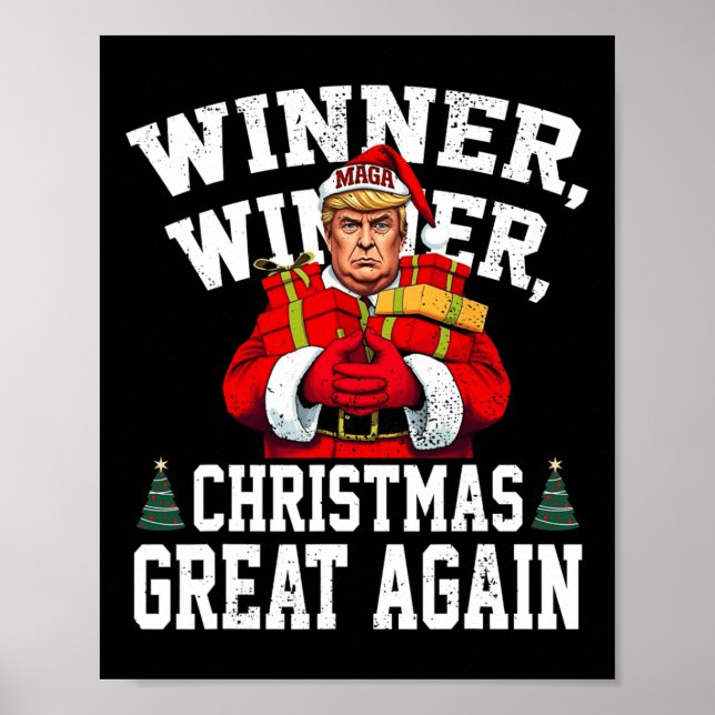 Spaß Funny Trump Gewinner Weihnachts-Gewinner Groß Poster (Vorne)