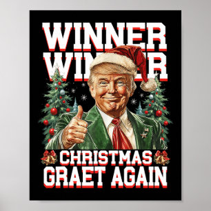 Spaß Funny Trump Gewinner Weihnachts-Gewinner Groß Poster