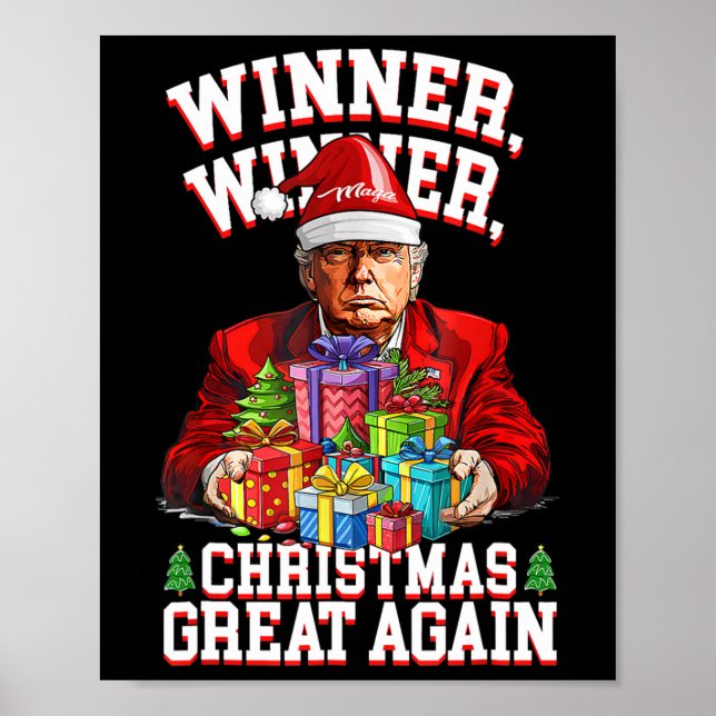 Spaß Funny Trump Gewinner Weihnachts-Gewinner Groß Poster (Vorne)