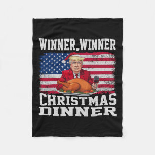 Spaß Funny Trump Gewinner Weihnachtsessen Gewinner Fleecedecke
