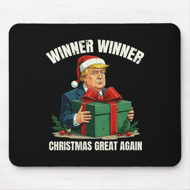 Spaß Funny Xmas Trump Gewinner Weihnachts-Gewinner Mousepad (Vorne)