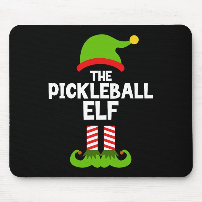 Spaß für die Weihnachtslieder Pickleball-Elf-Famil Mousepad (Vorne)