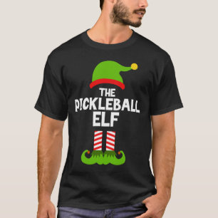 Spaß für die Weihnachtslieder Pickleball-Elf-Famil T-Shirt