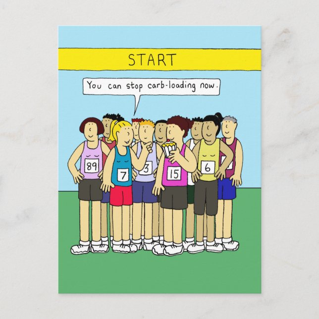 Spaß für ihr Essen mit Kohlenstoff Postkarte (Vorderseite)