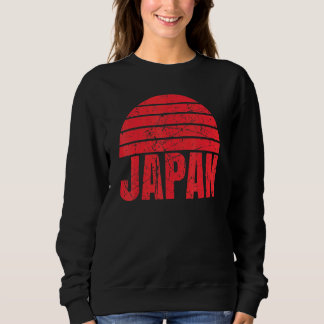 Spaß für Japan unter einem roten Hintergrund Sweatshirt
