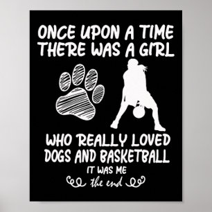 Spaß für junge Mädchen, die Hunde Lieben Poster