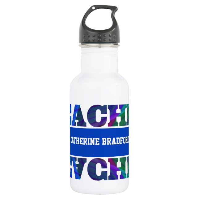 Spaß für Karierte Lehrer Trinkflasche (Vorderseite)