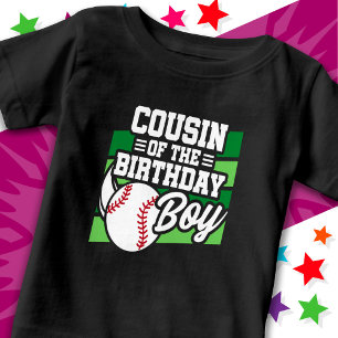 Spaß für Kinder Baseballparty Cousin des Geburtsta Baby T-shirt