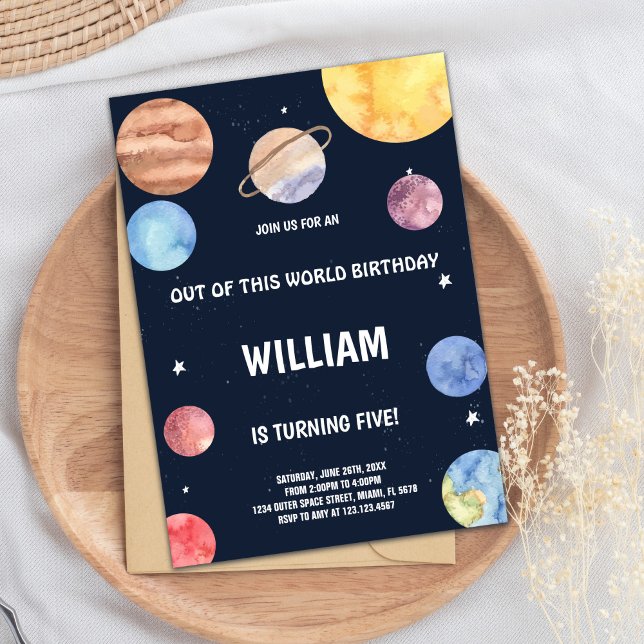 Spaß für Kinder im Weltraum Einladung (Out of this world birthday Invitations)