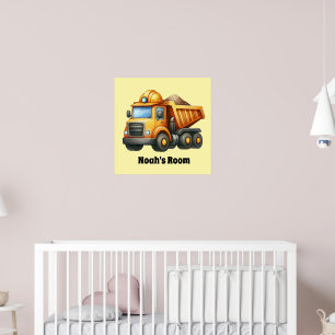 Spaß für Konstruktionsliebhaber Kinderzimmer Name Poster
