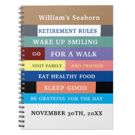 Spaß für personalisierte, sonnige Rentenvorschrift Notizblock