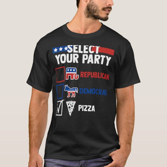 Spaß für Wahlen Wählen Sie Ihr Party Republikanisc T-Shirt (Vorderseite)